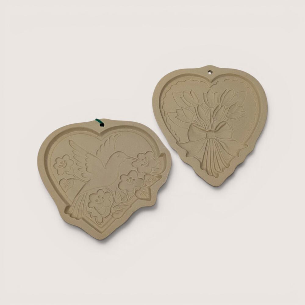 1990s Hill Design Brown Bag Cookie Stamp Mold Pair
